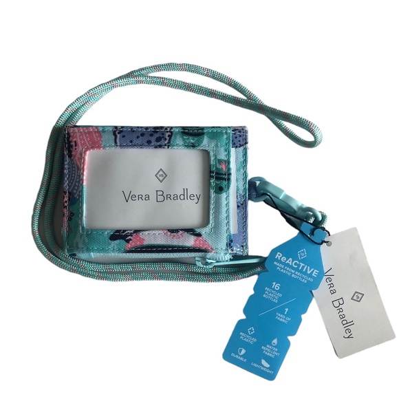 Vera Bradley Bags Vera Bradley Reactive Rfid Lanyard Card Case In Paisley Wave Fish Brand